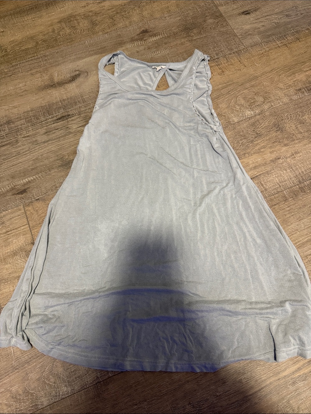 En Creme Pale Blue Sleeveless A-Line Dress